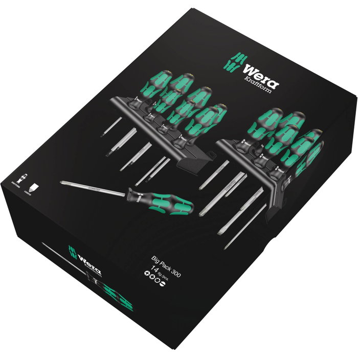 Wera Kraftform Big Pack 300 Juego de Destornilladores