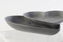 DKD Home Decor Set de 2 Bandejas Decorativas de MDF Decapé Gris y Blanco