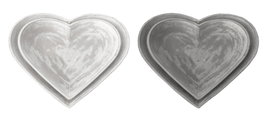 DKD Home Decor Set de 2 Bandejas Decorativas de MDF Decapé Gris y Blanco