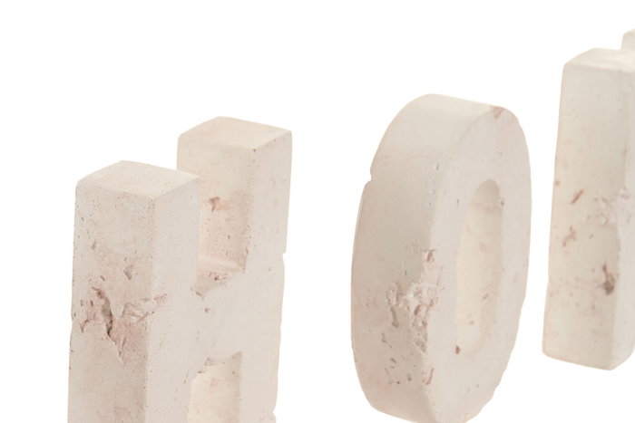 DKD Home Decor Figuras Decorativas Rosa Palo Mármol Travertino 3.5 x 11 x 42.5 cm (2 Unidades)