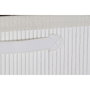 DKD Home Decor Cajonera de Bambú y Paulownia de 4 Cajones, Blanco