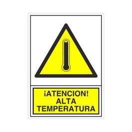 Duver Señal 376 Plástico 295x210 Atencion Alta Temperatura
