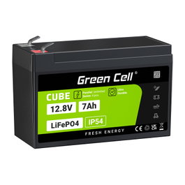 Green Cell CUBE LiFePO4 Batería de Litio Hierro Fosfato 7Ah 12.8V 89.6Wh para UPS con Monitoreo