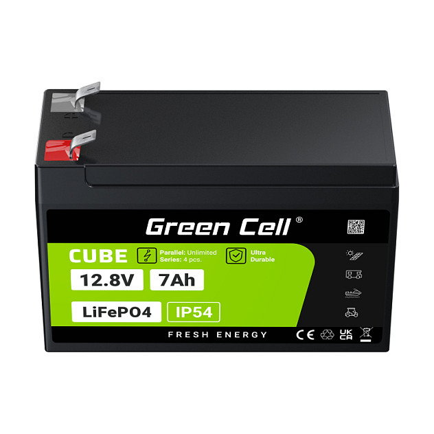 Green Cell CUBE LiFePO4 12,8V 7Ah 89,6Wh para UPS Green Cell CUBE LiFePO4 12,8V 7Ah 89,6Wh para UPS