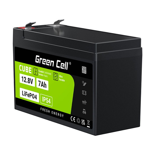 Green Cell CUBE LiFePO4 12,8V 7Ah 89,6Wh para UPS Green Cell CUBE LiFePO4 12,8V 7Ah 89,6Wh para UPS