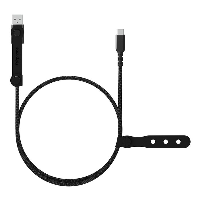 Fairphone Cable de carga USB-C a USB-C de 1 m, Negro Fairphone Cable de carga USB-C a USB-C de 1 m, Negro