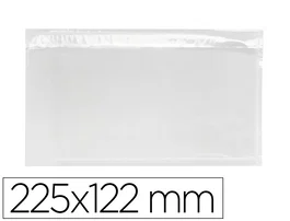 Q-connect Sobre Autoadhesivo Portadocumentos 225x122 mm Ventana Transparente Paquete 100 Unidades