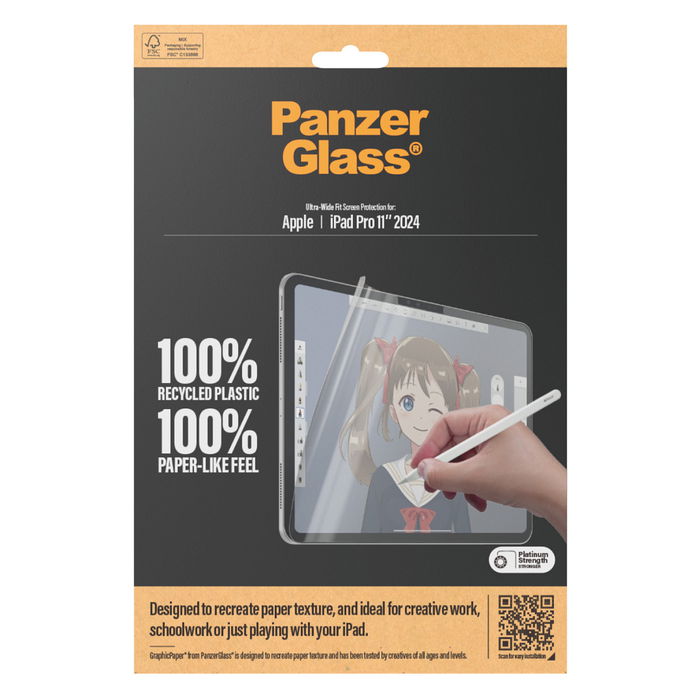 PanzerGlass UWF Protector de Pantalla GraphicPaper para iPad Pro 11" (2024) Transparente