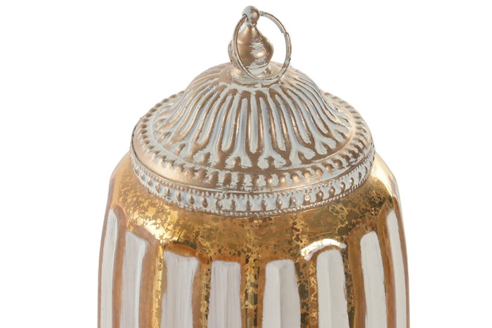 DKD Home Decor Decoración Luminosa LED Cristal 11x11x15 Dorado/Blanco