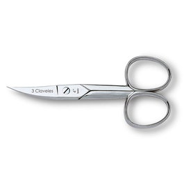 Tres Claveles Tijera Uñas Curva 4" Acero Carbono Forjado en Caliente 10 cm