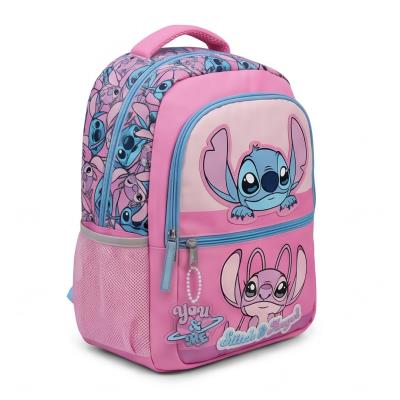 Cerdá Mochila Escolar Stitch & Angel Disney Rosa