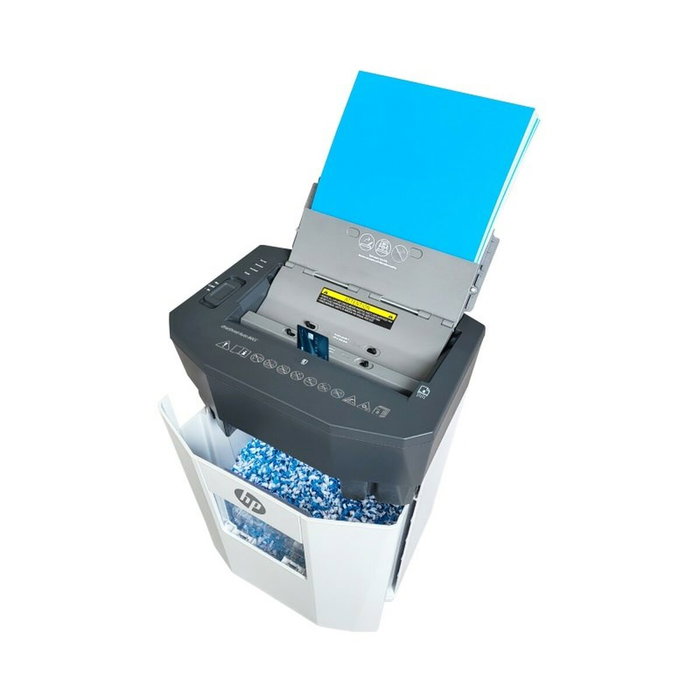 HP OneShred Auto 80CC Trituradora de papel, 80 hojas, Blanco