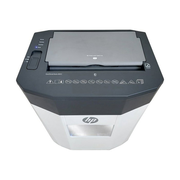 HP OneShred Auto 80CC Trituradora de papel, 80 hojas, Blanco