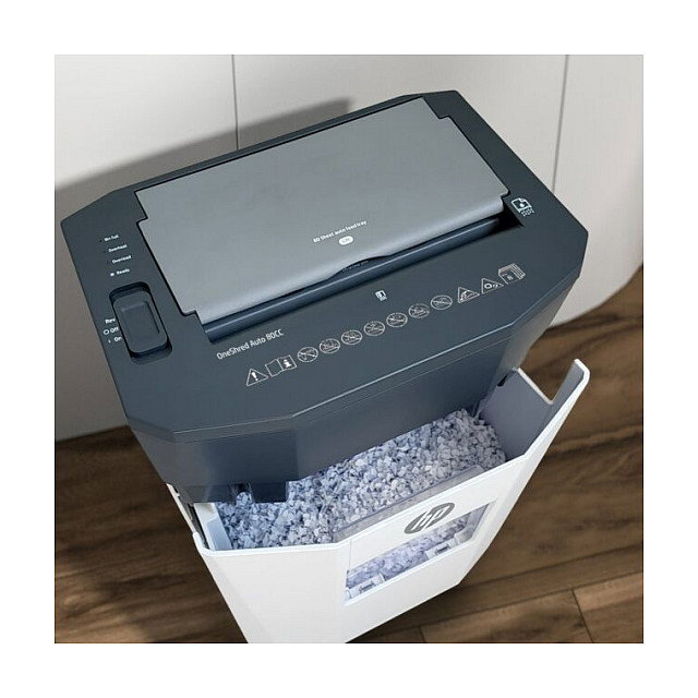 HP OneShred Auto 80CC Destructora de papel, Blanco HP OneShred Auto 80CC Destructora de papel, Blanco