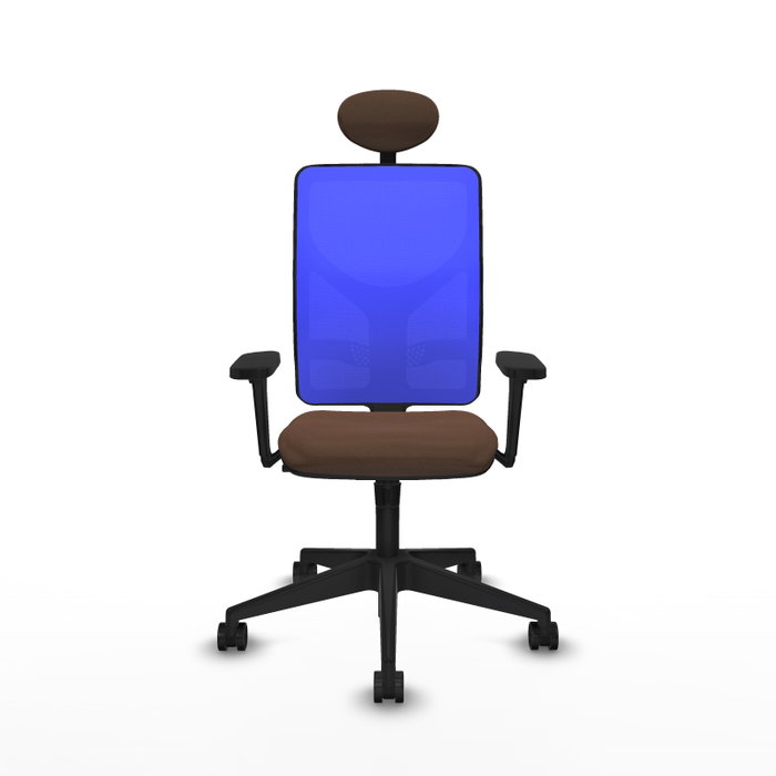PIQUERAS Y CRESPO Silla de oficina Motilla con mecanismo Sincro, Marrón oscuro y Azul PIQUERAS Y CRESPO Silla de oficina Motilla con mecanismo Sincro, Marrón oscuro y Azul
