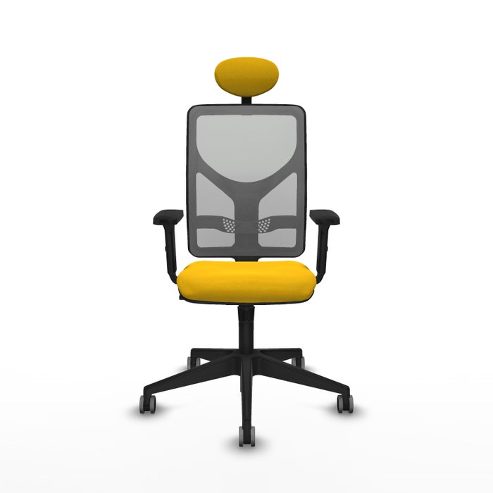 PIQUERAS Y CRESPO Silla de oficina Motilla con mecanismo Sincro, Amarillo y Gris PIQUERAS Y CRESPO Silla de oficina Motilla con mecanismo Sincro, Amarillo y Gris