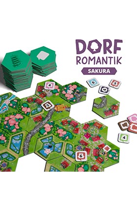 Sd games Dorfromantik Juego de Mesa Expansión Sakura 1-6 Jugadores 30-90 Minutos