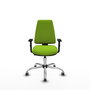PIQUERAS Y CRESPO Silla de oficina Elche Pistacho con Base Cromada