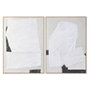 DKD Home Decor Cuadro Madera y Lienzo Abstracto Set de 2