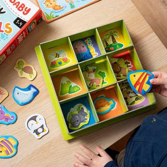 Lisciani Juego de aprendizaje Montessori 3D con 50 figuras autocorrectivas y cajas de animales
