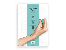 Carchivo Recambio Cuaderno Ingeniox A4 50 Hojas Extraíbles 100 gr Cuadrícula 5x5