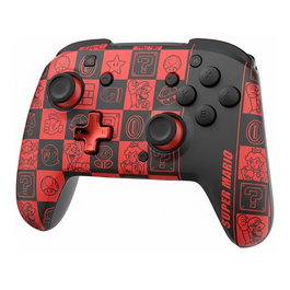 PDP Controller Rematch Super Icons Wireless - Mando Gamepad para Nintendo Switch/Nintendo Switch OLED, Brillo en la Oscuridad, Negro/Verde/Rojo, 40h Batería