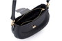 Lucky Bees Adira - Black Bolsa de Hombro Negra de Cuero de Polivinilo, 21x8x15 cm