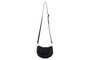 Lucky Bees Adira - Black Bolsa de Hombro Negra de Cuero de Polivinilo, 21x8x15 cm