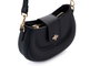 Lucky Bees Adira - Black Bolsa de Hombro Negra de Cuero de Polivinilo, 21x8x15 cm