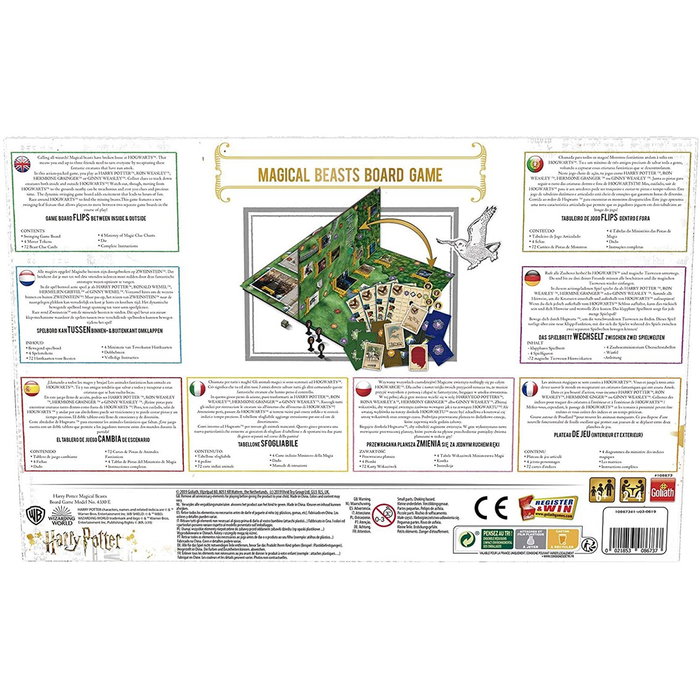 Goliath Juego de Mesa Harry Potter: Animales Fantásticos, Tablero Reversible Hogwarts, Cooperativo/Competitivo, 2-4 Jugadores, PEGI 6
