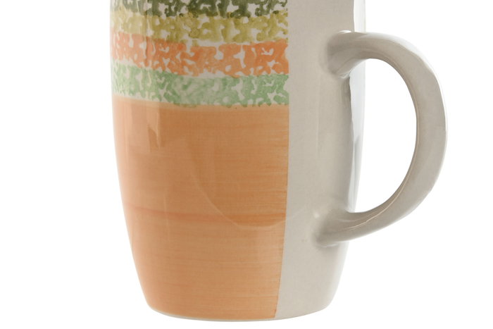 DKD Home Decor Taza de Gres Naranja 330ml de 6 unidades