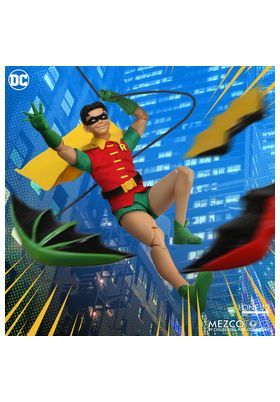Mezco Toyz One:12 Collective Figura DC Universe Robin (Golden Age Edition) 28 cm Múltiples Puntos de Articulación y Accesorios para Coleccionistas