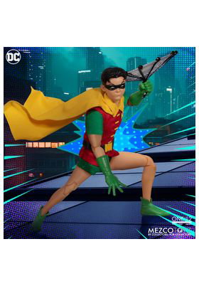 Mezco Toyz One:12 Collective Figura DC Universe Robin (Golden Age Edition) 28 cm Múltiples Puntos de Articulación y Accesorios para Coleccionistas