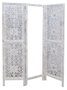 DKD Home Decor Biombo Blanco Mango Espejo 2 x 182 x 152 cm