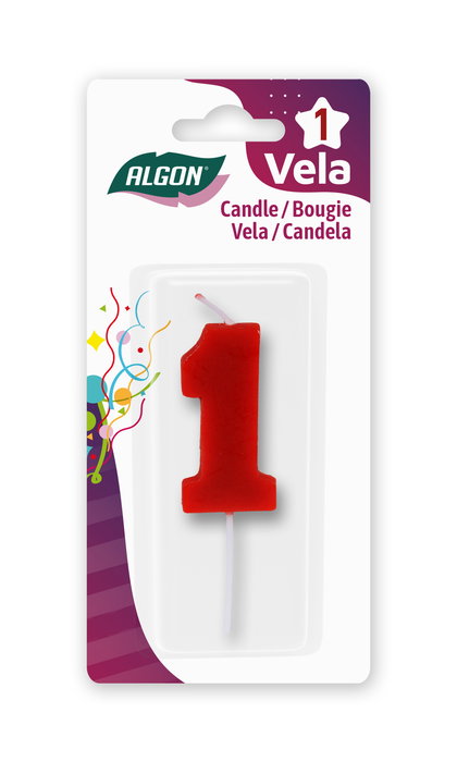 Algon Vela Roja N.1 8,3 cm (36 Unidades)