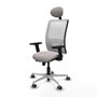 PIQUERAS Y CRESPO Silla de oficina Zulema con mecanismo Sincro/Traslack y Brazos 2D, Blanco