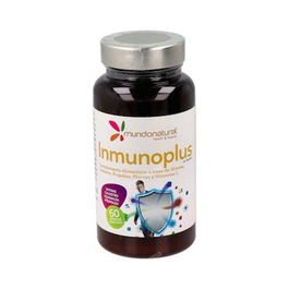 MUNDONATURAL Inmunoplus 60 Cápsulas con Shitake, Calostro, Goji y Vitamina C para el Sistema Inmunitario