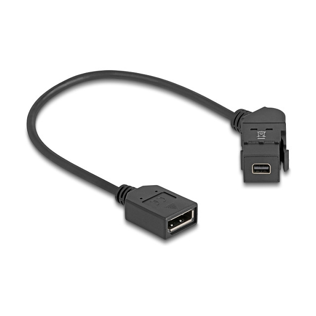 DeLOCK 67155 Módulo Keystone Mini DisplayPort hembra a DisplayPort hembra 45° con cable de 30 cm DeLOCK 67155 Módulo Keystone Mini DisplayPort hembra a DisplayPort hembra 45° con cable de 30 cm