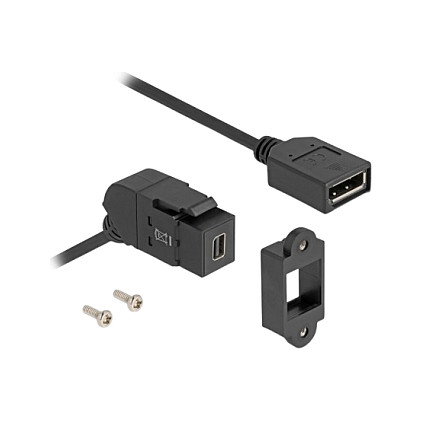 DeLOCK 67155 Módulo Keystone Mini DisplayPort hembra a DisplayPort hembra 45° con cable de 30 cm DeLOCK 67155 Módulo Keystone Mini DisplayPort hembra a DisplayPort hembra 45° con cable de 30 cm