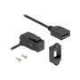 DeLOCK 67155 Módulo Keystone Mini DisplayPort hembra a DisplayPort hembra 45° con cable de 30 cm