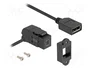 DeLOCK 67155 Adaptador Keystone Modul Mini DisplayPort a DisplayPort 45° con cable de 30 cm, 8K 30 Hz, Negro