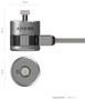 Aisens Cable de Seguridad con Cerradura de Llave 1.5m ASLK-D40K02-SL en Plata