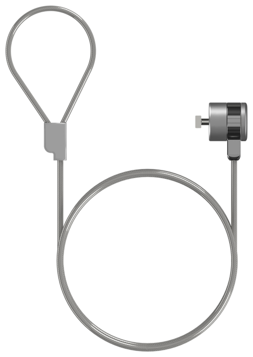 Aisens Cable de Seguridad con Cerradura de Llave 1.5m ASLK-D40K02-SL en Plata