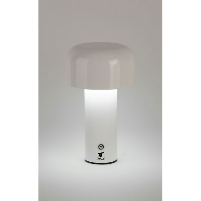 Thulos TH-OA4009 Lámpara LED Seta Inalámbrica, Recargable USB-C 1200 mAh, 10+10 LEDs, 3 Modos Luz (Amarilla, Blanca, Cálida)