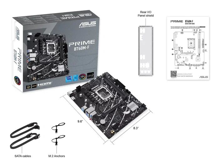 Asus Prime B760M-F Socket 1700 DDR5 Micro ATX Asus Prime B760M-F Socket 1700 DDR5 Micro ATX