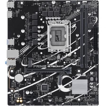 ASUS Placa Base Prime B760M-F Intel B760 LGA 1700 Micro-ATX, DDR5, PCIe 4.0, 2x M.2, HDMI, 1Gb LAN, Aura Sync RGB, AI Noise Cancelling, Socket 14/13/12a Gen