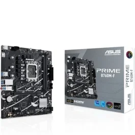 ASUS Placa Base Prime B760M-F Intel B760 LGA 1700 Micro-ATX, DDR5, PCIe 4.0, 2x M.2, HDMI, 1Gb LAN, Aura Sync RGB, AI Noise Cancelling, Socket 14/13/12a Gen