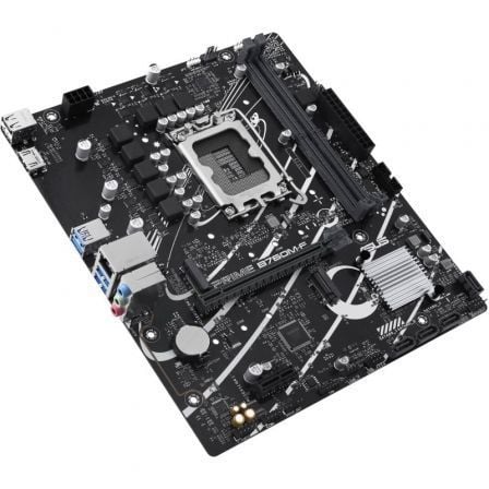 ASUS Placa Base Prime B760M-F Intel B760 LGA 1700 Micro-ATX, DDR5, PCIe 4.0, 2x M.2, HDMI, 1Gb LAN, Aura Sync RGB, AI Noise Cancelling, Socket 14/13/12a Gen