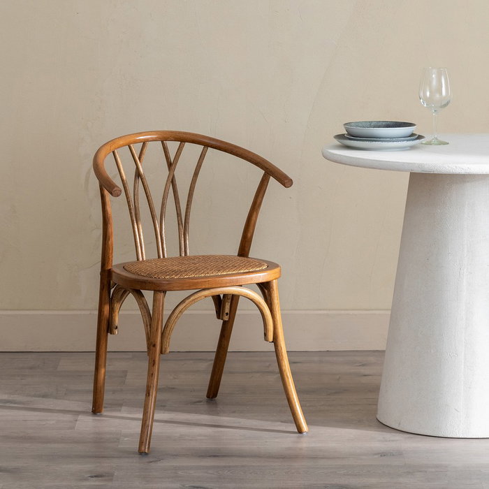 Silla Miel Madera-Ratán 55 X 50 X 81 cm