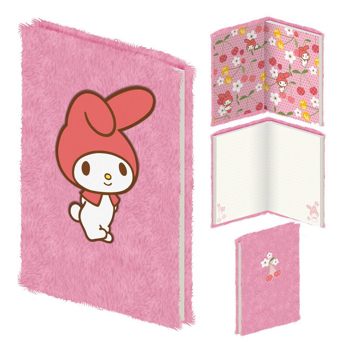 PYRAMID Cuaderno peluche A5 My Melody Hello Kitty PYRAMID Cuaderno peluche A5 My Melody Hello Kitty